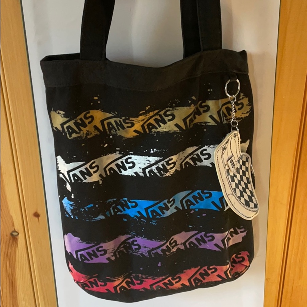 Vans tote bag with removable keychain